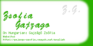 zsofia gajzago business card