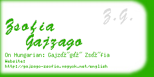 zsofia gajzago business card